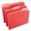 Deluxe Colored Top Tab File Folders, 1/3-Cut Tabs, Letter Size, Red/Light Red, 100/Box2