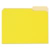 Deluxe Colored Top Tab File Folders, 1/3-Cut Tabs, Letter Size, Yellowith Light Yellow, 100/Box1