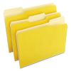 Deluxe Colored Top Tab File Folders, 1/3-Cut Tabs, Letter Size, Yellowith Light Yellow, 100/Box2