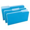 Deluxe Colored Top Tab File Folders, 1/3-Cut Tabs, Legal Size, Blue/Light Blue, 100/Box2