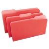 Deluxe Colored Top Tab File Folders, 1/3-Cut Tabs: Assorted, Legal Size, Red/Light Red, 100/Box2