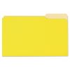 Deluxe Colored Top Tab File Folders, 1/3-Cut Tabs, Legal Size, Yellowith Light Yellow, 100/Box1