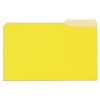 Deluxe Colored Top Tab File Folders, 1/3-Cut Tabs: Assorted, Legal Size, Yellow/Light Yellow, 100/Box1