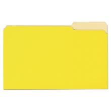 Deluxe Colored Top Tab File Folders, 1/3-Cut Tabs: Assorted, Legal Size, Yellow/Light Yellow, 100/Box1