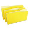 Deluxe Colored Top Tab File Folders, 1/3-Cut Tabs, Legal Size, Yellowith Light Yellow, 100/Box2