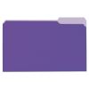 Deluxe Colored Top Tab File Folders, 1/3-Cut Tabs: Assorted, Legal Size, Violet/Light Violet, 100/Box1