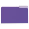 Deluxe Colored Top Tab File Folders, 1/3-Cut Tabs, Legal Size, Violet/Light Violet, 100/Box1