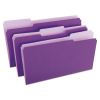 Deluxe Colored Top Tab File Folders, 1/3-Cut Tabs: Assorted, Legal Size, Violet/Light Violet, 100/Box2