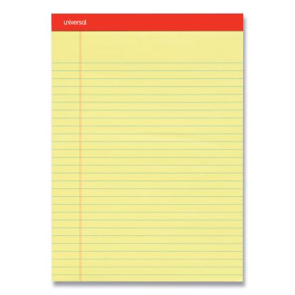 Perforated Ruled Writing Pads, Wide/Legal Rule, Red Headband, 50 Canary-Yellow 8.5 x 11.75 Sheets, Dozen1