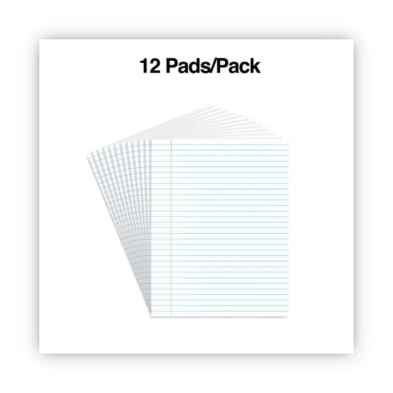 Glue Top Pads, Wide/Legal Rule, 50 White 8.5 x 11 Sheets, Dozen1