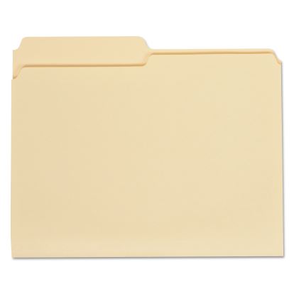 Top Tab Manila File Folders, 1/2-Cut Tabs, Assorted Positions, Letter Size, 11 pt. Manila, 100/Box1