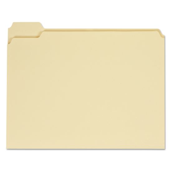 Top Tab File Folders, 1/5-Cut Tabs: Assorted, Letter Size, 0.75" Expansion, Manila, 100/Box1