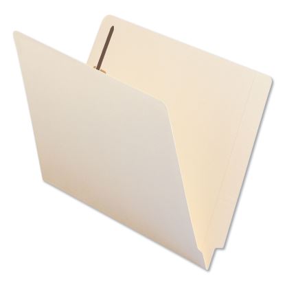 Reinforced End Tab Fastener Folders, 1 Fastener, Letter Size, Manila Exterior, 50/Box1
