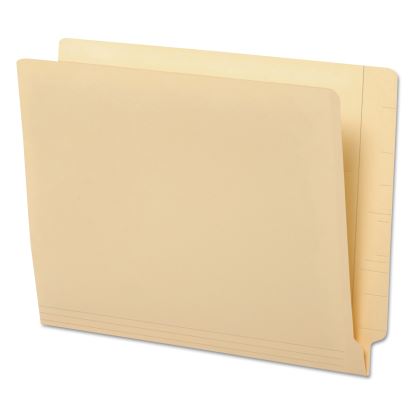 Deluxe Reinforced End Tab Folders, 9" High Front, Straight Tabs, Letter Size, 0.75" Expansion, Manila, 100/Box1