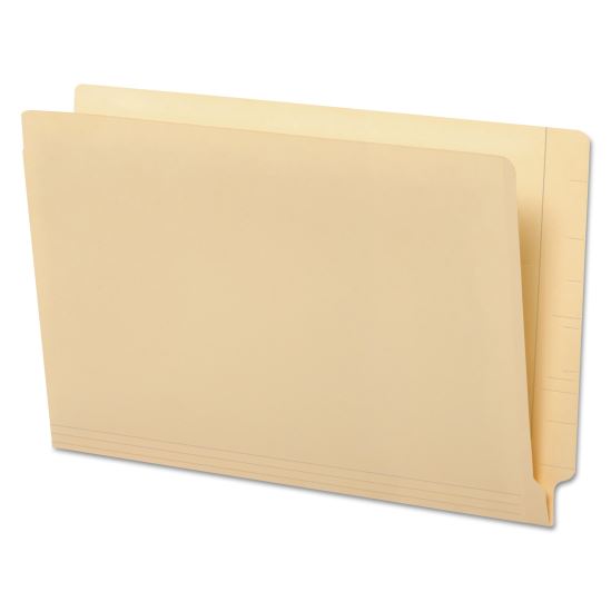 Deluxe Reinforced End Tab Folders, Straight Tabs, Legal Size, 0.75" Expansion, Manila, 100/Box1