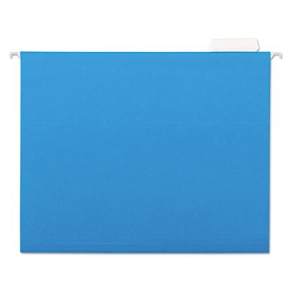 Deluxe Bright Color Hanging File Folders, Letter Size, 1/5-Cut Tab, Blue, 25/Box1
