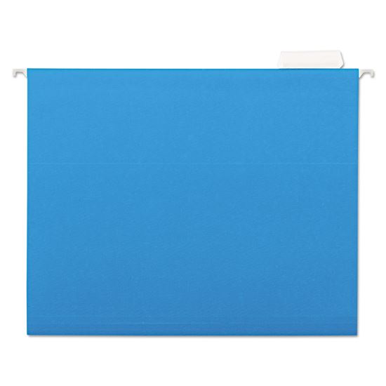 Deluxe Bright Color Hanging File Folders, Letter Size, 1/5-Cut Tabs, Blue, 25/Box1