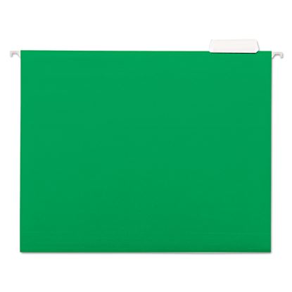 Deluxe Bright Color Hanging File Folders, Letter Size, 1/5-Cut Tabs, Bright Green, 25/Box1