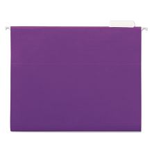 Deluxe Bright Color Hanging File Folders, Letter Size, 1/5-Cut Tabs, Violet, 25/Box1