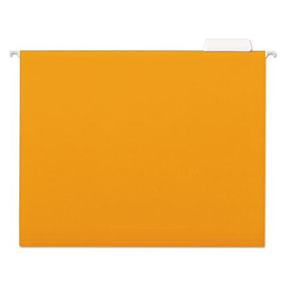 Deluxe Bright Color Hanging File Folders, Letter Size, 1/5-Cut Tabs, Orange, 25/Box1