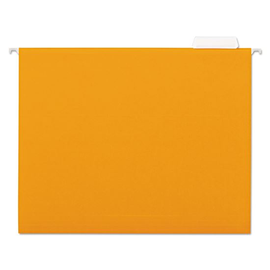 Deluxe Bright Color Hanging File Folders, Letter Size, 1/5-Cut Tabs, Orange, 25/Box1