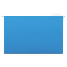 Deluxe Bright Color Hanging File Folders, Legal Size, 1/5-Cut Tabs, Blue, 25/Box1