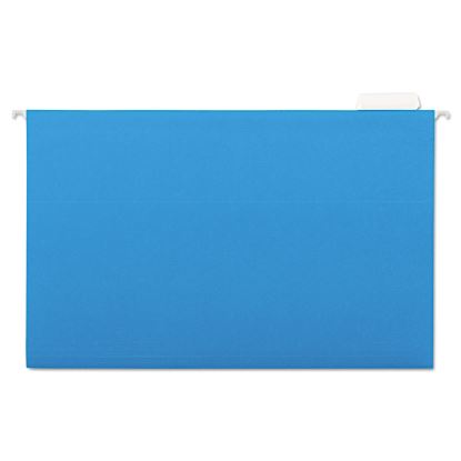 Deluxe Bright Color Hanging File Folders, Legal Size, 1/5-Cut Tab, Blue, 25/Box1
