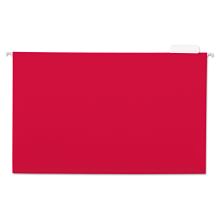 Deluxe Bright Color Hanging File Folders, Legal Size, 1/5-Cut Tabs, Red, 25/Box1