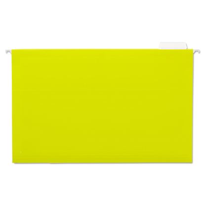 Deluxe Bright Color Hanging File Folders, Legal Size, 1/5-Cut Tabs, Yellow, 25/Box1