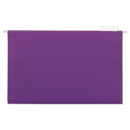 Deluxe Bright Color Hanging File Folders, Legal Size, 1/5-Cut Tabs, Violet, 25/Box1