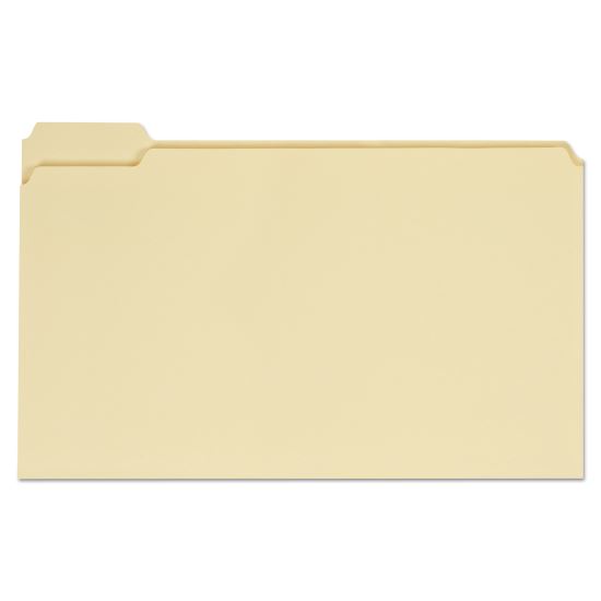 Top Tab File Folders, 1/5-Cut Tabs: Assorted, Legal Size, 0.75" Expansion, Manila, 100/Box1