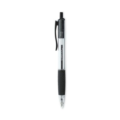 Comfort Grip Ballpoint Pen, Retractable, Medium 1 mm, Black Ink, Clear Barrel, 48/Pack1