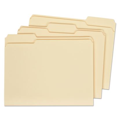 Double-Ply Top Tab Manila File Folders, 1/3-Cut Tabs, Letter Size, 100/Box1