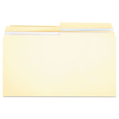 Double-Ply Top Tab Manila File Folders, 1/2-Cut Tabs: Assorted, Legal Size, 0.75" Expansion, Manila, 100/Box1