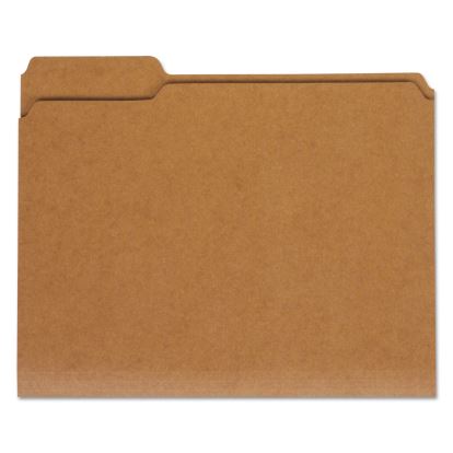 Reinforced Kraft Top Tab File Folders, 1/3-Cut Tabs: Assorted, Letter Size, 0.75" Expansion, Brown, 100/Box1
