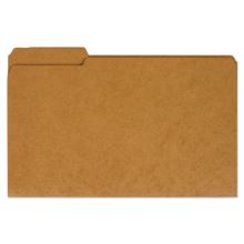 Reinforced Kraft Top Tab File Folders, 1/3-Cut Tabs: Assorted, Legal Size, 0.75" Expansion, Brown, 100/Box1