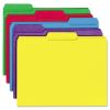 Reinforced Top-Tab File Folders, 1/3-Cut Tabs, Letter Size, Assorted, 100/Box2