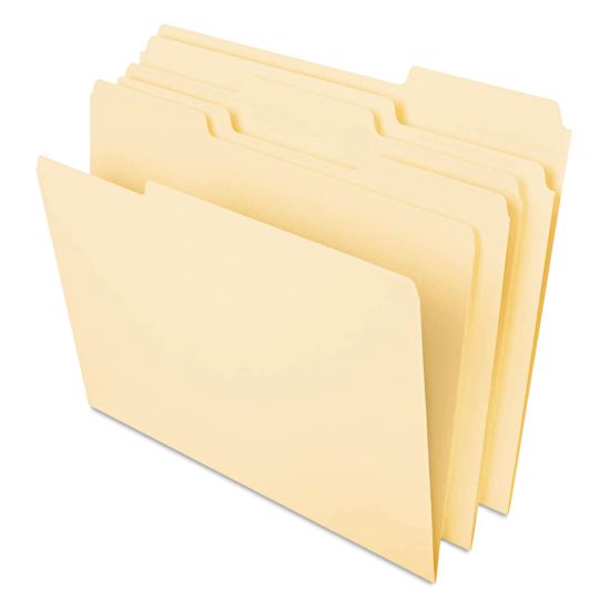 Deluxe Heavyweight File Folders, 1/3-Cut Tabs, Legal Size, Manila, 50/Pack1