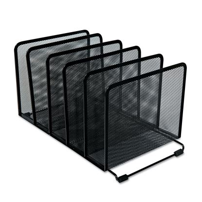 Deluxe Mesh Stacking Sorter, 5 Sections, Letter to Legal Size Files, 14.63" x 8.13" x 7.5", Black1