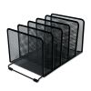 Deluxe Mesh Stacking Sorter, 5 Sections, Letter to Legal Size Files, 14.63" x 8.13" x 7.5", Black2