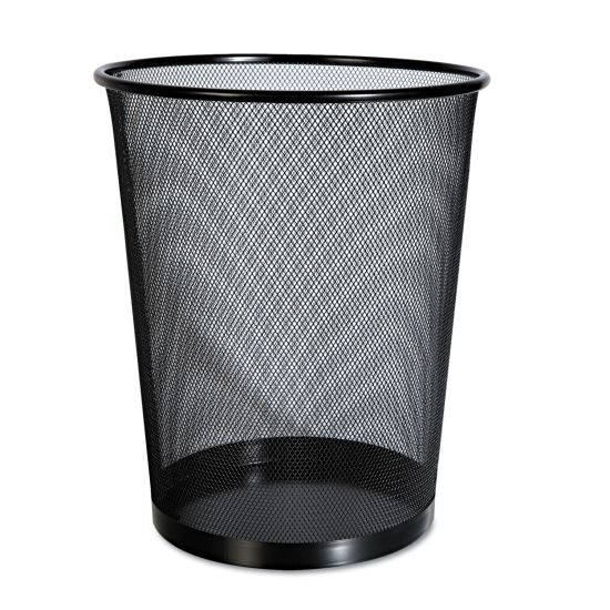 Mesh Wastebasket, 18 qt, Black1