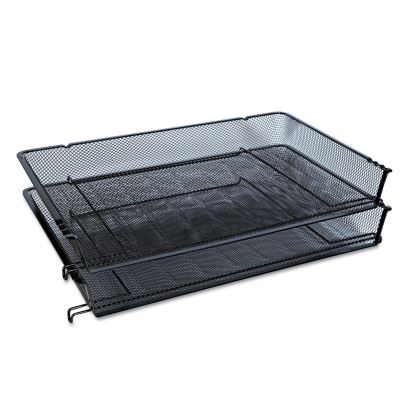 Deluxe Mesh Stacking Side Load Tray, 1 Section, Legal Size Files, 17" x 10.88" x 2.5", Black1