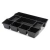 High Capacity Drawer Organizer, Eight Compartments, 14.88 x 11.88 x 2.5, Plastic, Black2