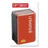 Wirebound Memo Book, Narrow Rule, Orange Cover, 5 x 3, 50 Sheets, 12/Pack2