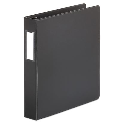 Deluxe Non-View D-Ring Binder with Label Holder, 3 Rings, 1.5" Capacity, 11 x 8.5, Black1