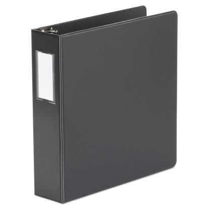 Deluxe Non-View D-Ring Binder with Label Holder, 3 Rings, 2" Capacity, 11 x 8.5, Black1