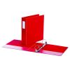 Deluxe Non-View D-Ring Binder with Label Holder, 3 Rings, 2" Capacity, 11 x 8.5, Red2