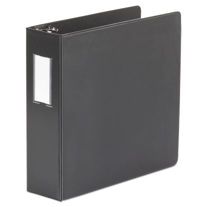 Deluxe Non-View D-Ring Binder with Label Holder, 3 Rings, 3" Capacity, 11 x 8.5, Black1