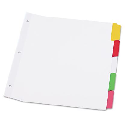 Deluxe Write-On/Erasable Tab Index, 5-Tab, 11 x 8.5, White, 1 Set1