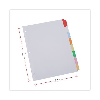 Deluxe Write-On/Erasable Tab Index, 8-Tab, 11 x 8.5, White, 1 Set1